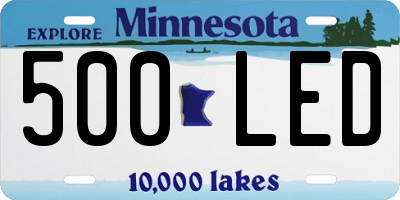 MN license plate 500LED