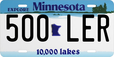 MN license plate 500LER