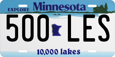 MN license plate 500LES