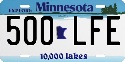 MN license plate 500LFE
