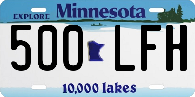MN license plate 500LFH