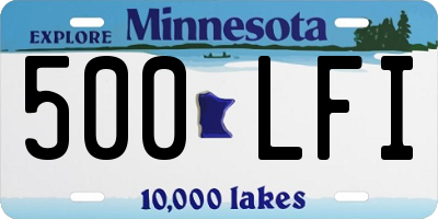 MN license plate 500LFI