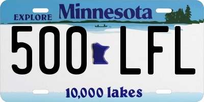 MN license plate 500LFL