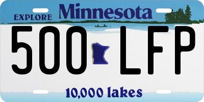 MN license plate 500LFP
