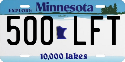 MN license plate 500LFT