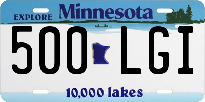 MN license plate 500LGI
