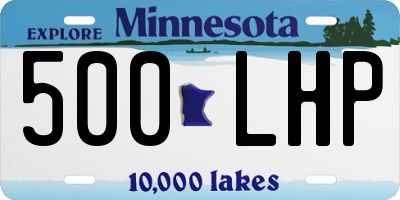 MN license plate 500LHP