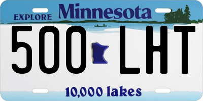 MN license plate 500LHT