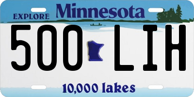 MN license plate 500LIH