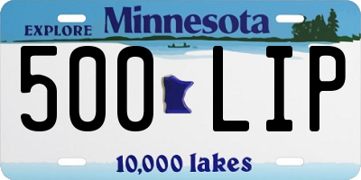 MN license plate 500LIP