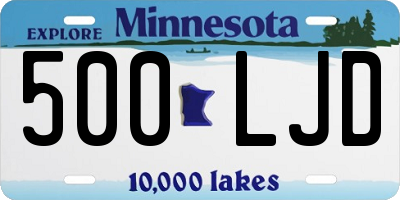 MN license plate 500LJD