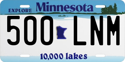 MN license plate 500LNM