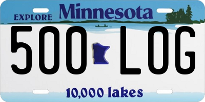 MN license plate 500LOG
