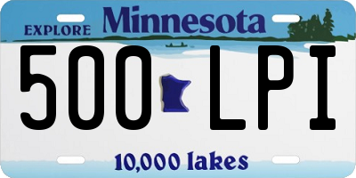 MN license plate 500LPI