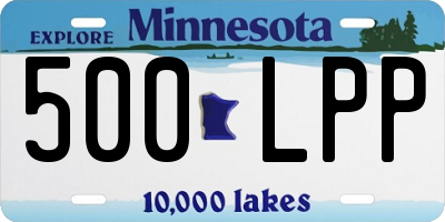 MN license plate 500LPP