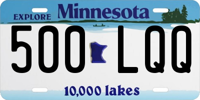 MN license plate 500LQQ