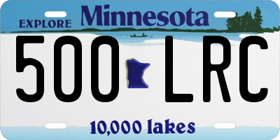 MN license plate 500LRC