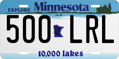 MN license plate 500LRL