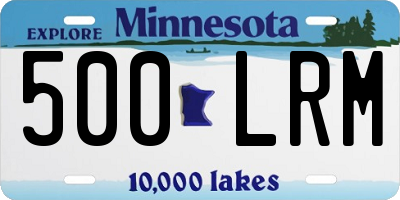 MN license plate 500LRM