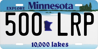 MN license plate 500LRP