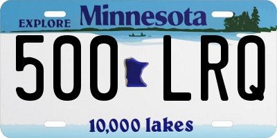 MN license plate 500LRQ