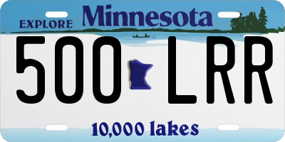 MN license plate 500LRR