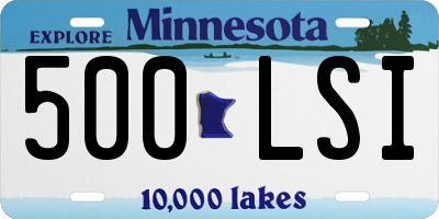 MN license plate 500LSI