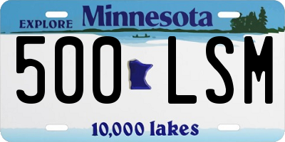 MN license plate 500LSM