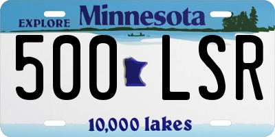 MN license plate 500LSR