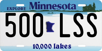 MN license plate 500LSS