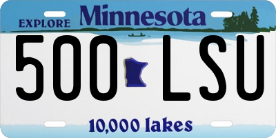 MN license plate 500LSU
