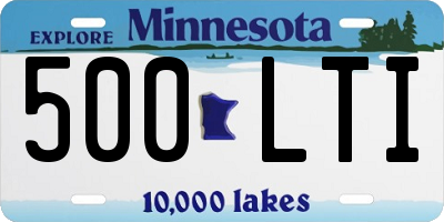 MN license plate 500LTI