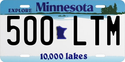 MN license plate 500LTM
