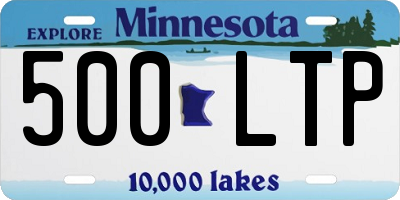 MN license plate 500LTP