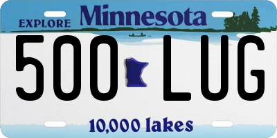 MN license plate 500LUG