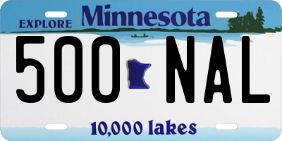 MN license plate 500NAL