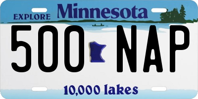 MN license plate 500NAP
