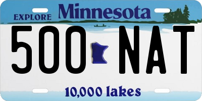 MN license plate 500NAT