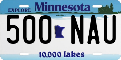 MN license plate 500NAU