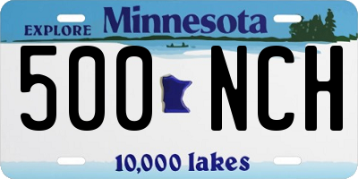 MN license plate 500NCH