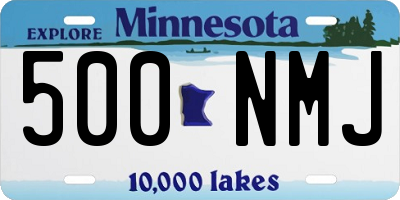 MN license plate 500NMJ