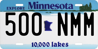MN license plate 500NMM
