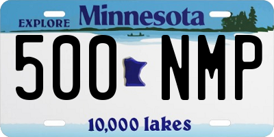 MN license plate 500NMP