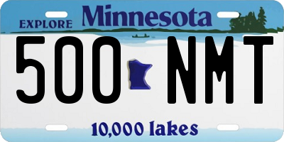 MN license plate 500NMT