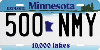 MN license plate 500NMY