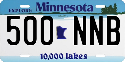 MN license plate 500NNB