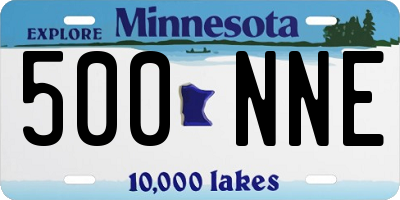 MN license plate 500NNE