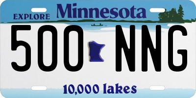 MN license plate 500NNG