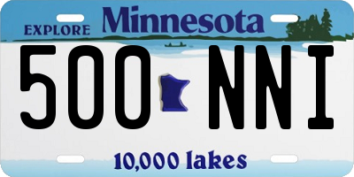 MN license plate 500NNI