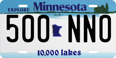 MN license plate 500NNO
